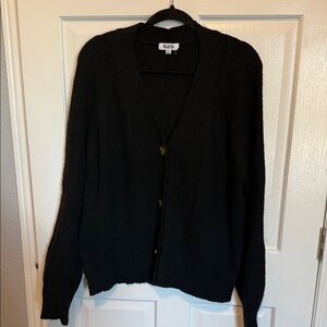 Black Button-Up Cardigan